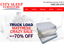 Tablet Screenshot of citysleepfurniture.com